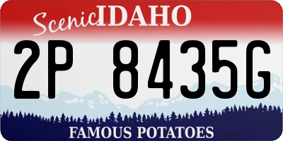 ID license plate 2P8435G