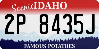 ID license plate 2P8435J