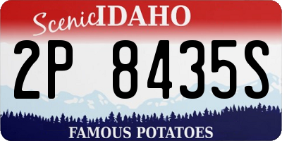 ID license plate 2P8435S