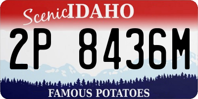 ID license plate 2P8436M