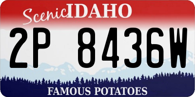 ID license plate 2P8436W