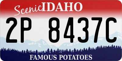 ID license plate 2P8437C