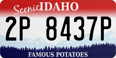 ID license plate 2P8437P