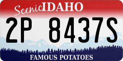 ID license plate 2P8437S