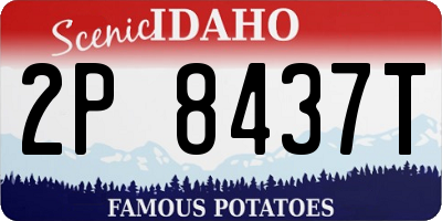 ID license plate 2P8437T