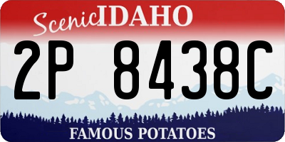 ID license plate 2P8438C