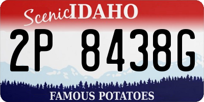 ID license plate 2P8438G
