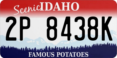 ID license plate 2P8438K