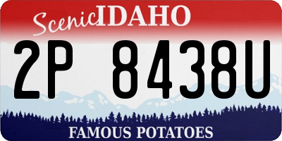 ID license plate 2P8438U