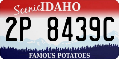 ID license plate 2P8439C
