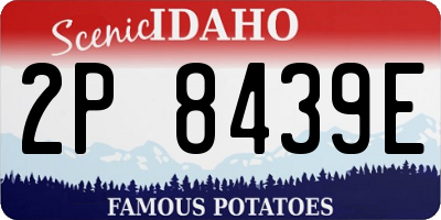 ID license plate 2P8439E