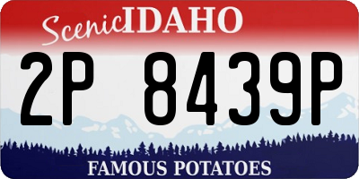 ID license plate 2P8439P