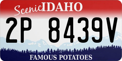 ID license plate 2P8439V