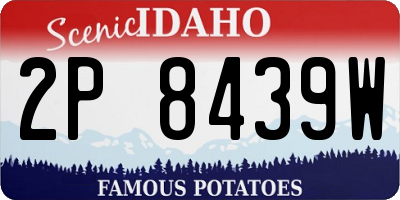 ID license plate 2P8439W