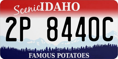 ID license plate 2P8440C