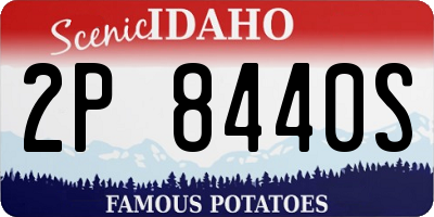 ID license plate 2P8440S
