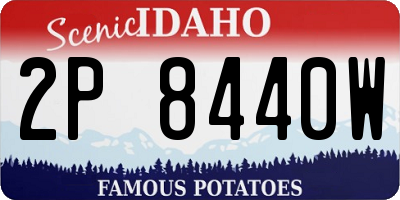 ID license plate 2P8440W