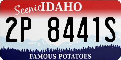 ID license plate 2P8441S