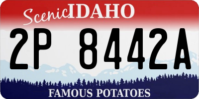 ID license plate 2P8442A