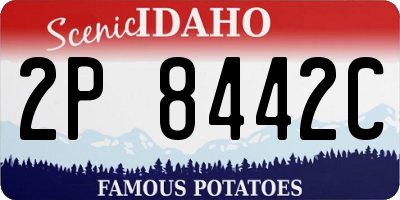 ID license plate 2P8442C
