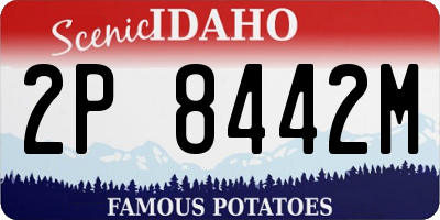 ID license plate 2P8442M
