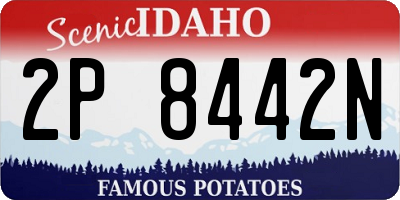 ID license plate 2P8442N