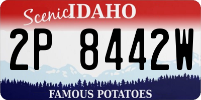 ID license plate 2P8442W