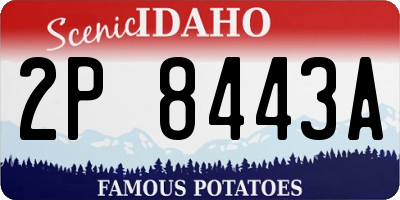 ID license plate 2P8443A