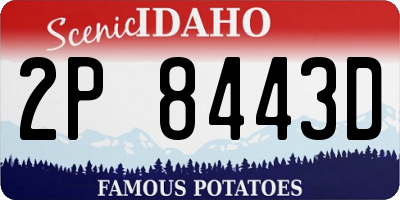 ID license plate 2P8443D