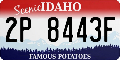 ID license plate 2P8443F