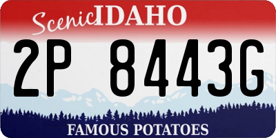 ID license plate 2P8443G
