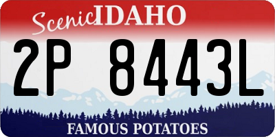 ID license plate 2P8443L