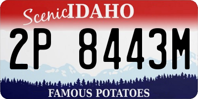 ID license plate 2P8443M