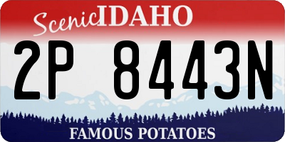 ID license plate 2P8443N