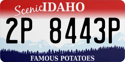 ID license plate 2P8443P