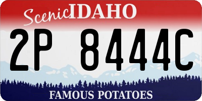 ID license plate 2P8444C