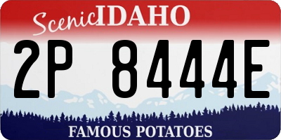 ID license plate 2P8444E
