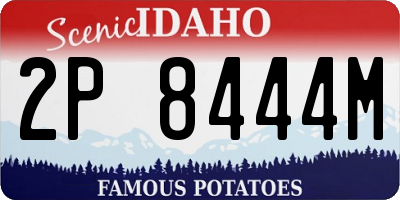 ID license plate 2P8444M