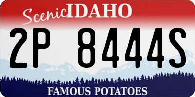 ID license plate 2P8444S