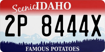 ID license plate 2P8444X