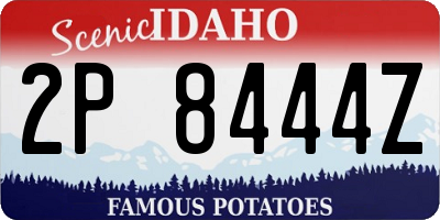 ID license plate 2P8444Z