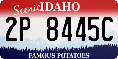 ID license plate 2P8445C