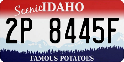 ID license plate 2P8445F