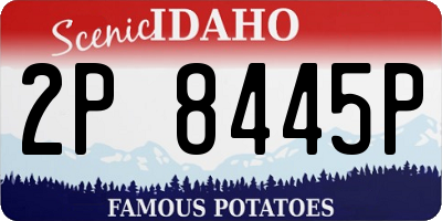 ID license plate 2P8445P