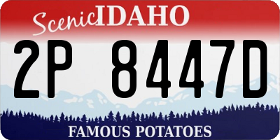 ID license plate 2P8447D