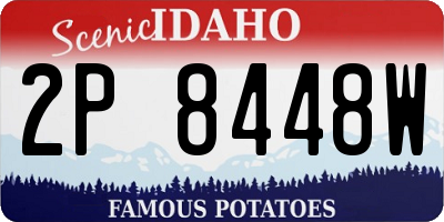 ID license plate 2P8448W