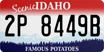 ID license plate 2P8449B