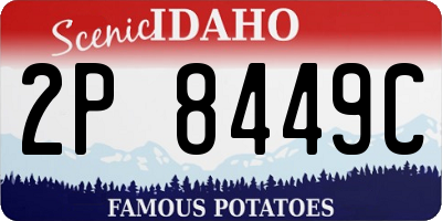ID license plate 2P8449C