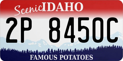 ID license plate 2P8450C