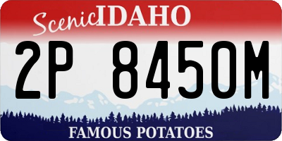 ID license plate 2P8450M